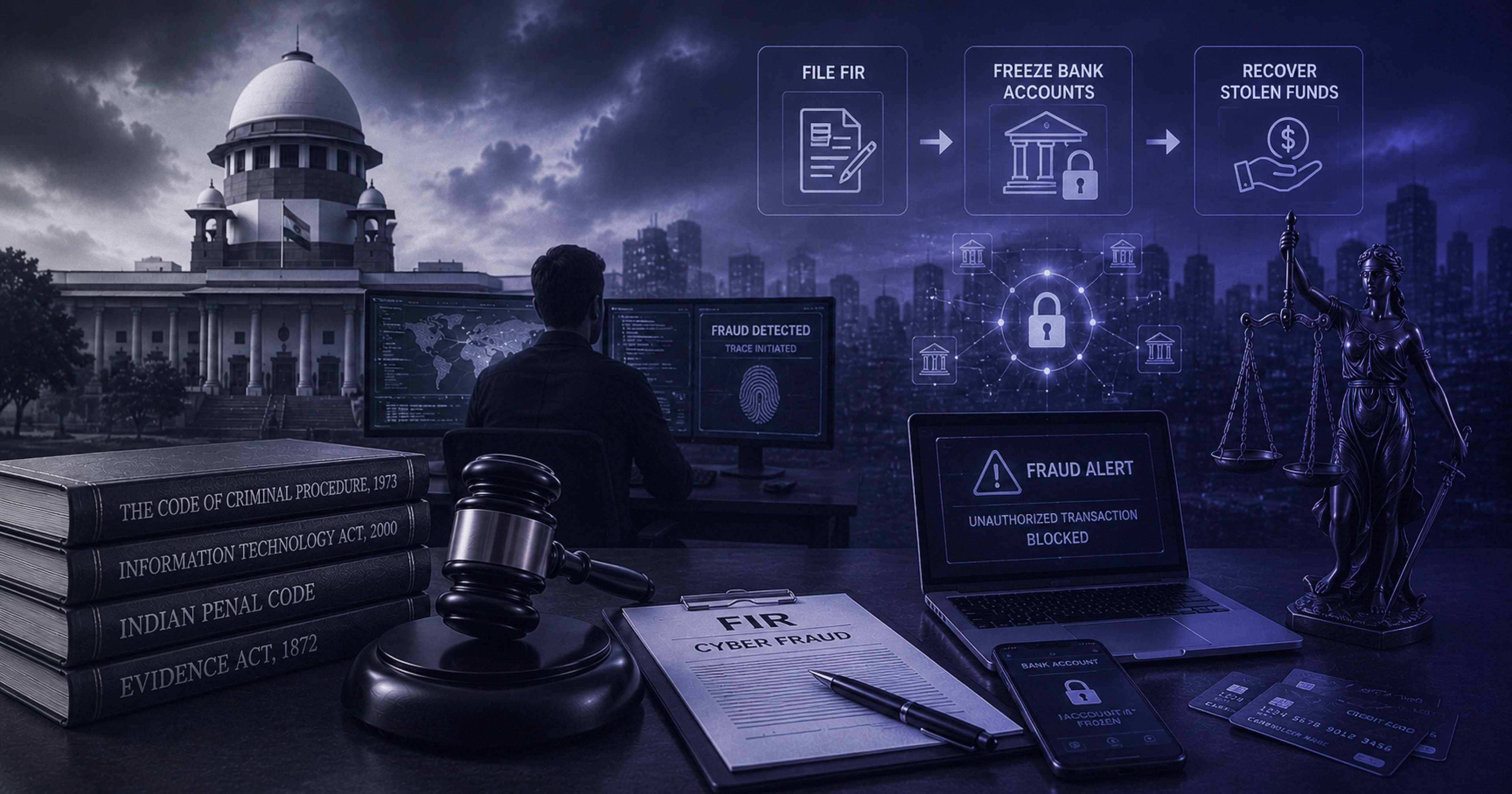 Online Fraud Lawyer Delhi: How to File FIR, Freeze Bank Accounts & Recover Stolen Funds (2026)